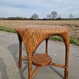Woven rattan coffee table