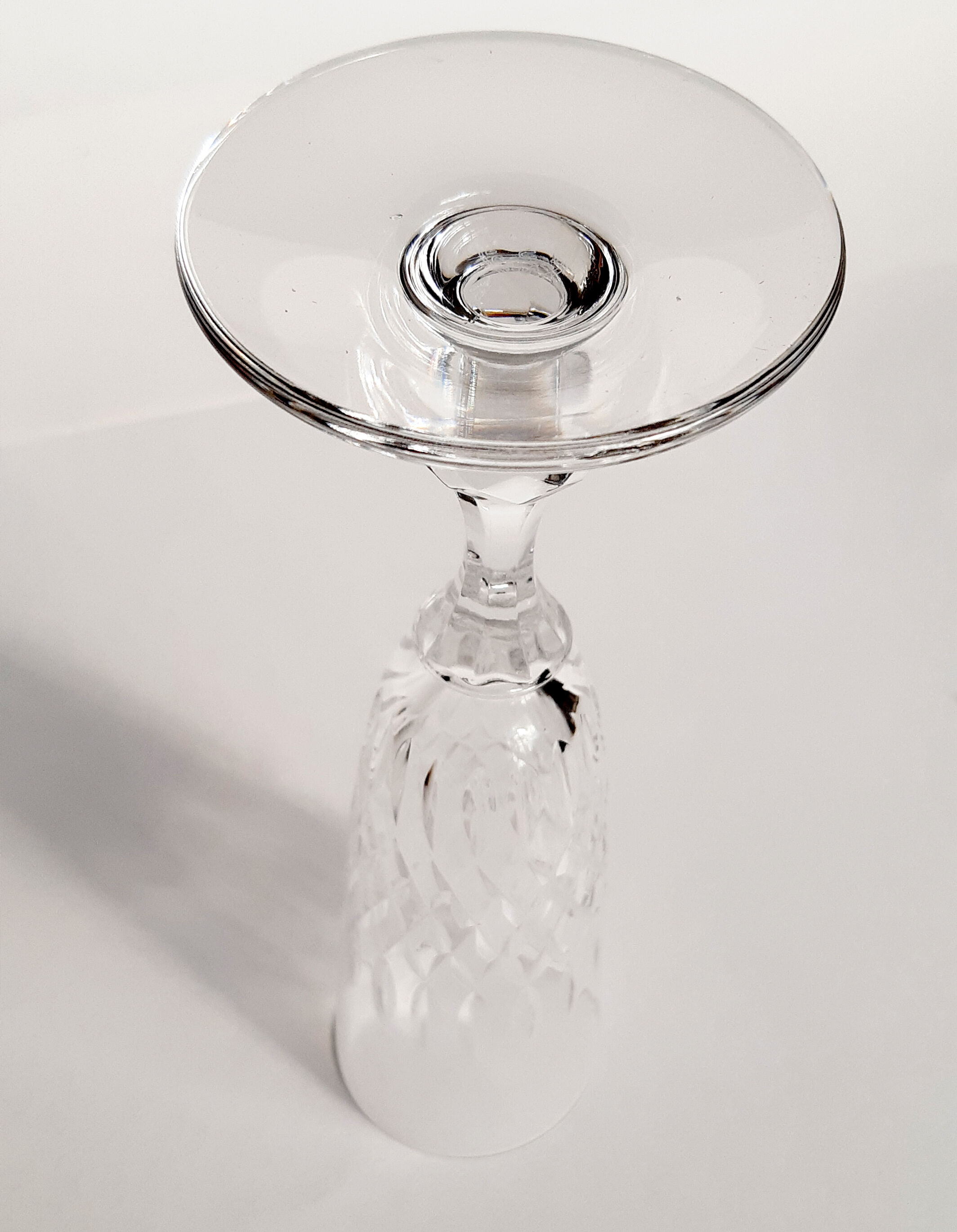 11 champagne flutes on foot in crystal saint louis collection messina model of 1973. stamped