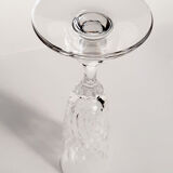 11 champagne flutes on foot in crystal saint louis collection messina model of 1973. stamped