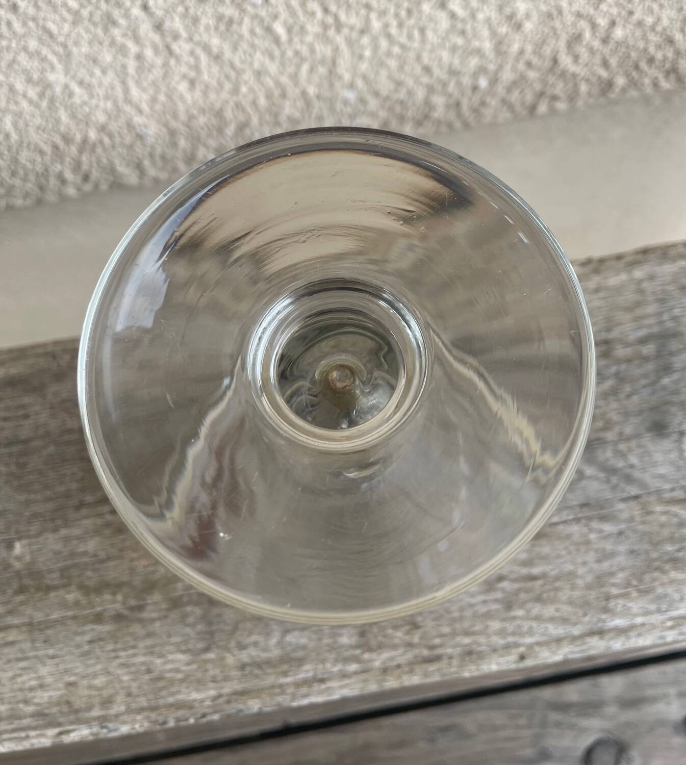 Verre à pied en cristal gravé de Bohême