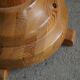 Sculptural Scandinavian floor lamp from the mid-century in solid pine, 1970s.