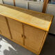 Sideboard wood wicker caning rattan