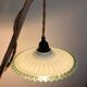 Lampe baladeuse en verre vert pâle et blanc