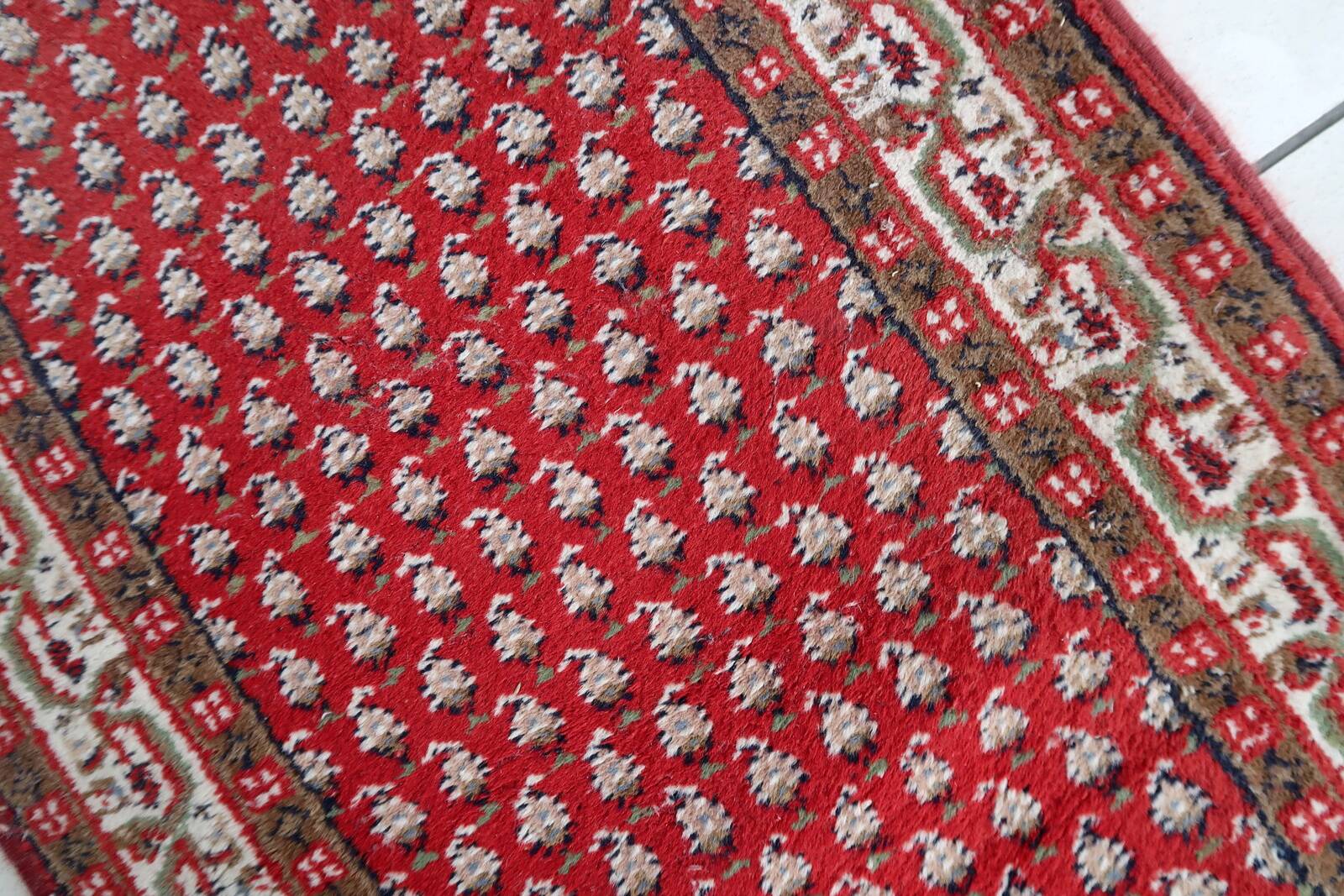 Tapis vintage fait main Seraband indien – 74 cm x 140 cm