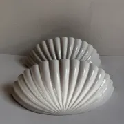 Shell-shaped ceramic wall light Italian
