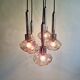 Cascade chandelier in chrome metal and smoked glass, 1970s