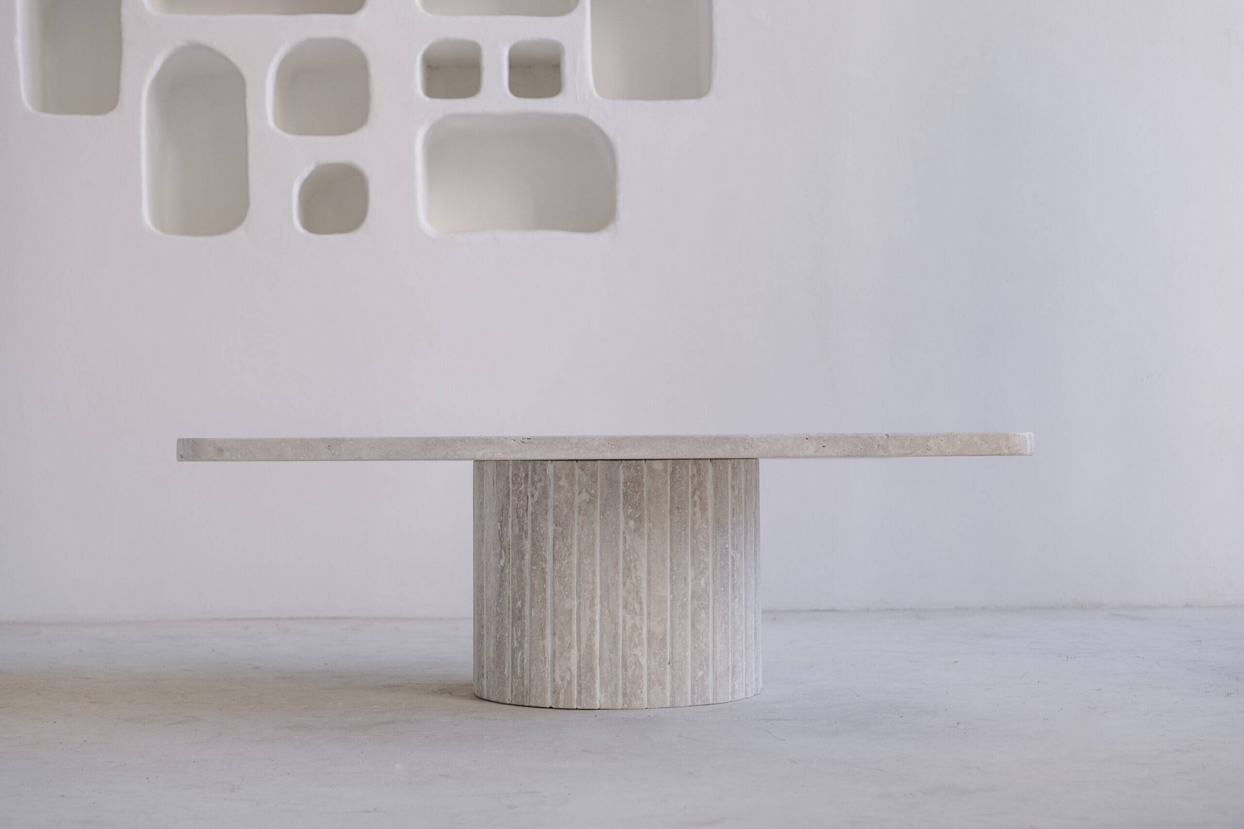 Kalia Square Coffee Table – Natural Travertine