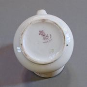 Large antique toilet bowl from the 19th century, pink ironstone, Imperial Bonn.