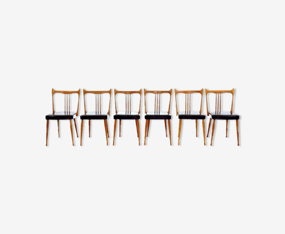 6 chaises de cuisine vintage Seaty '64