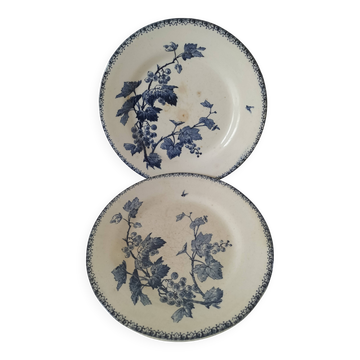 Duo d'assiettes Gien modèle Groseilles