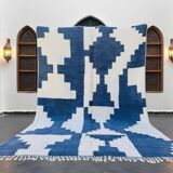 Traditional Moroccan rug, natural wool, 3 x 2 m.