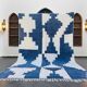 Traditional Moroccan rug, natural wool, 3 x 2 m.