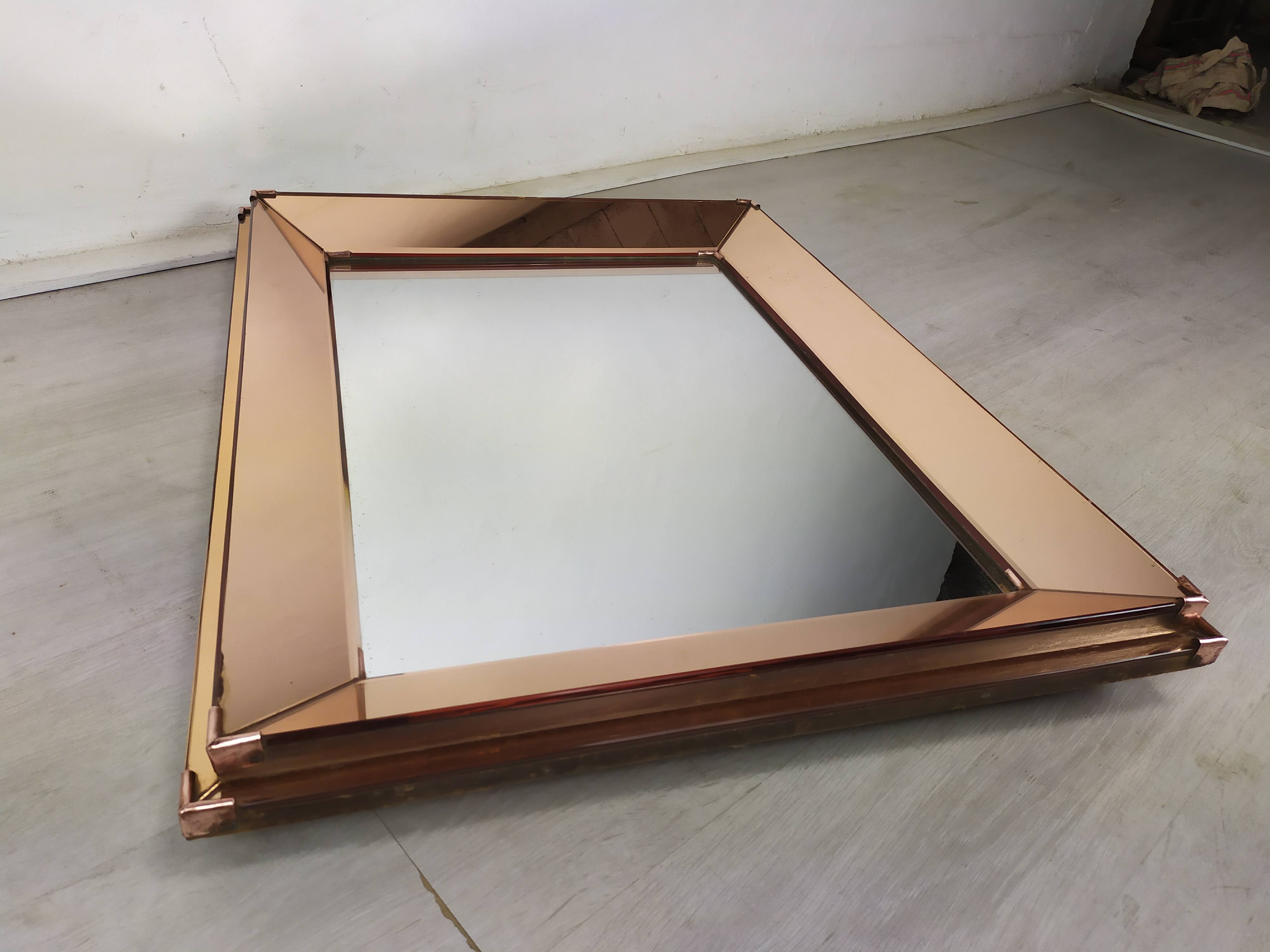 Pink art deco mirror