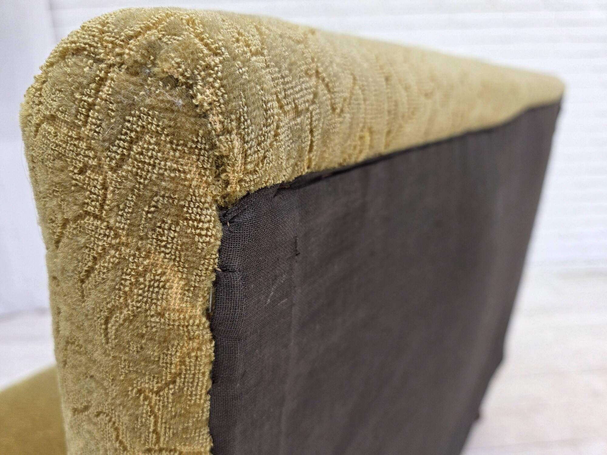 1950s, Danish 2-seater sofa, green furniture wool fabric.
