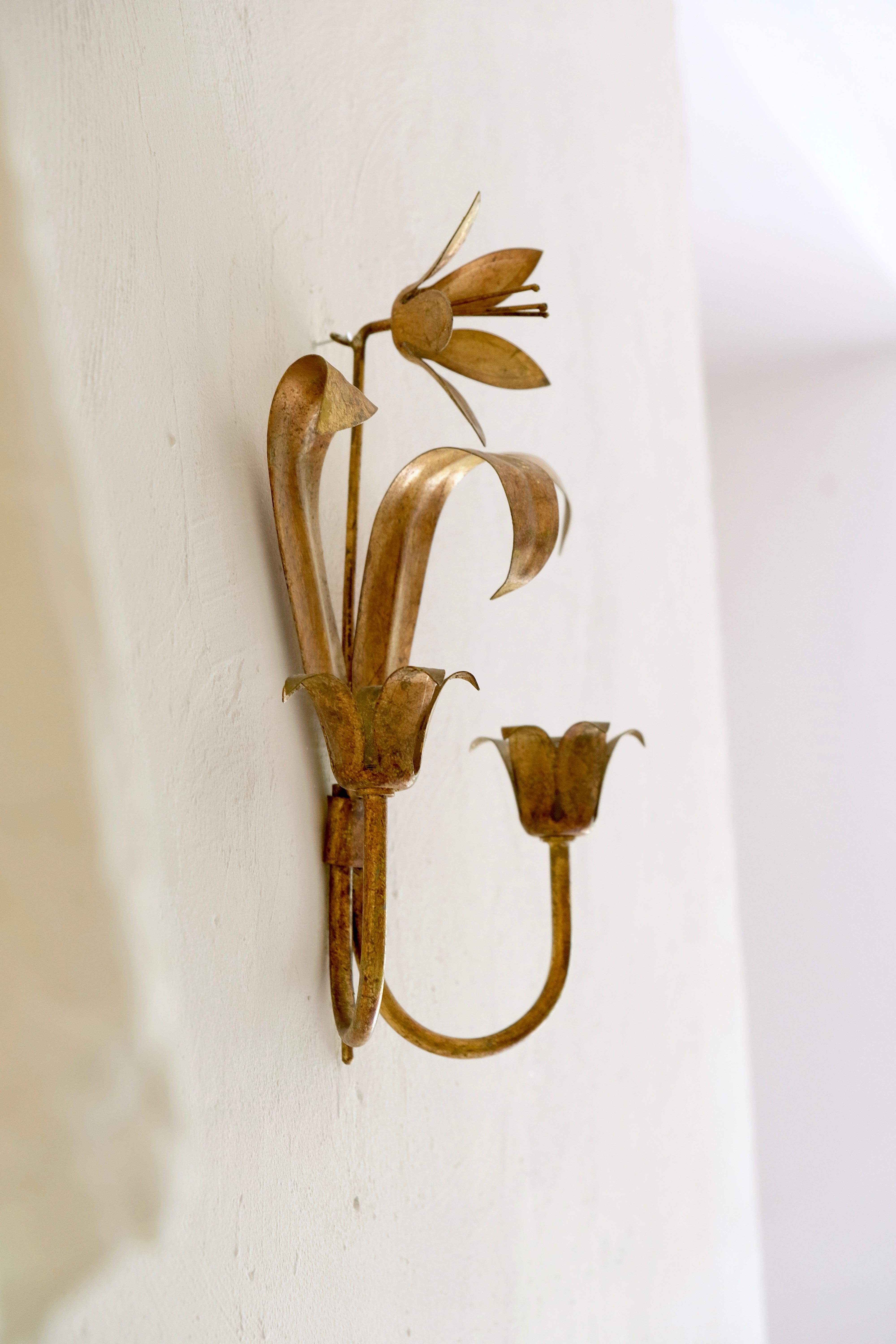 Brass flower applique