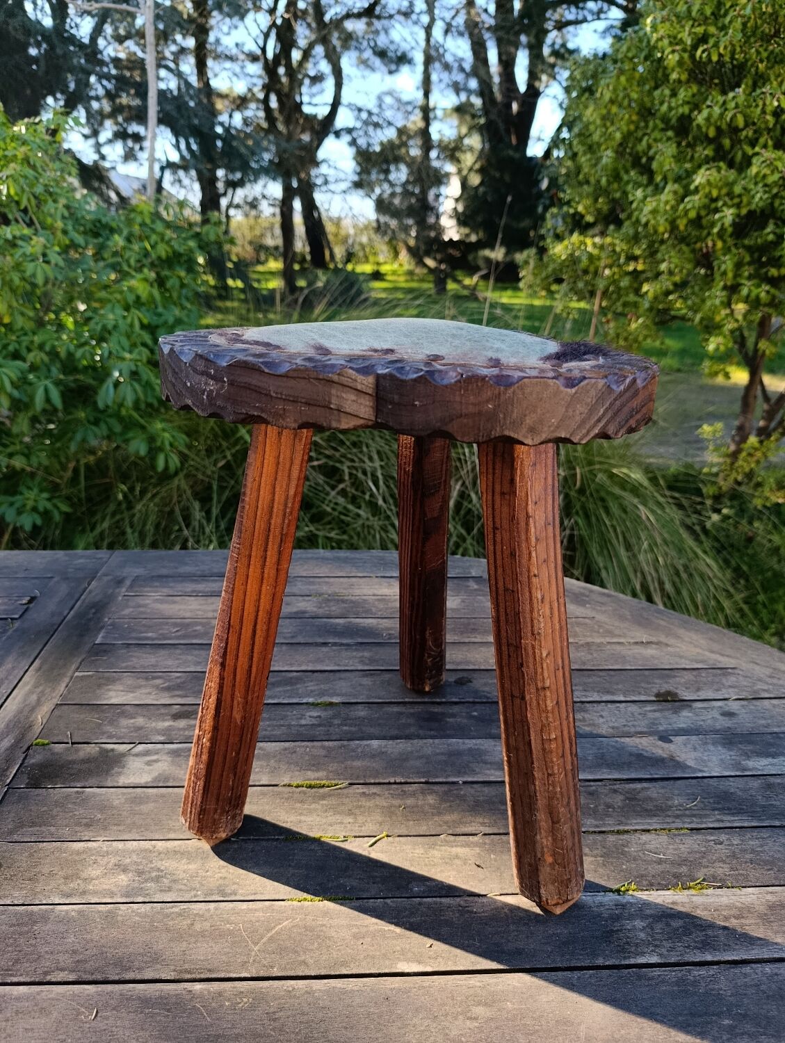 Old brutalist farm stool, Spain