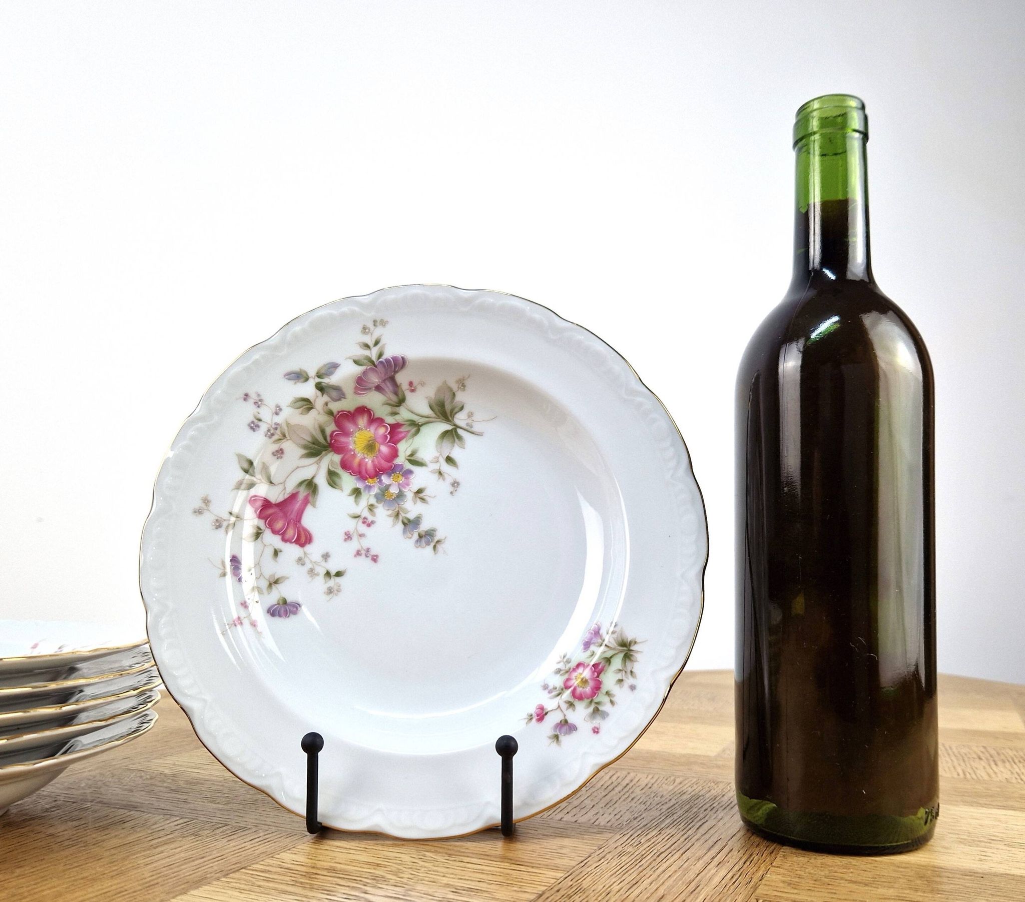 6 assiettes creuses mitterteich bavaria vintage