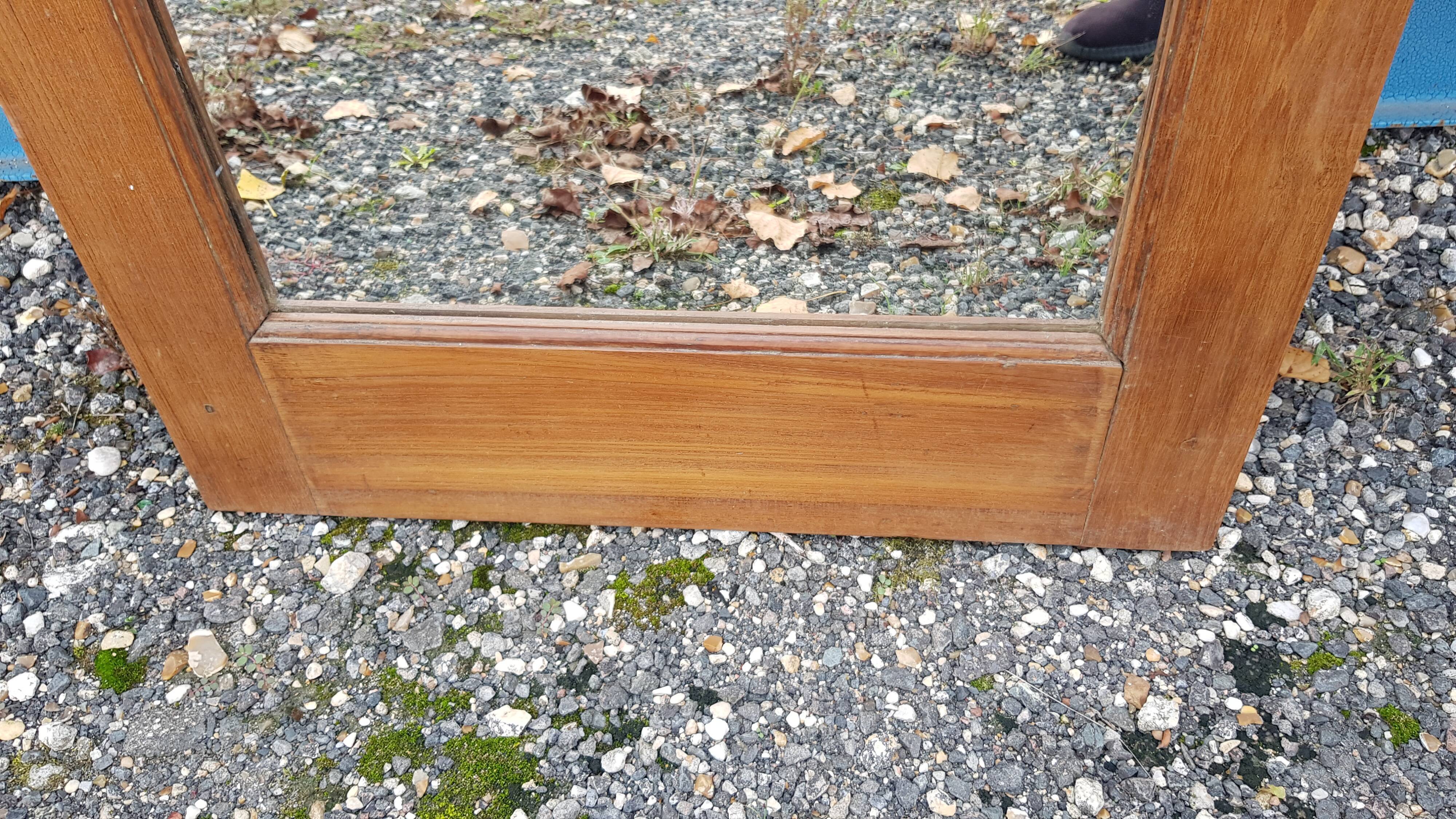 Large foot mirror made of natural Burmese teak