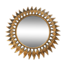 Golden metal sun mirror 47cm