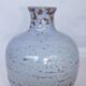 Ceramic ball vase signed blue Accolay or other 16 cm