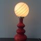 Lampe vintage en céramique et opaline années 60-70