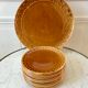 Dessert service Sarreguemines in slurry flat cake and 12 dessert plates 60s