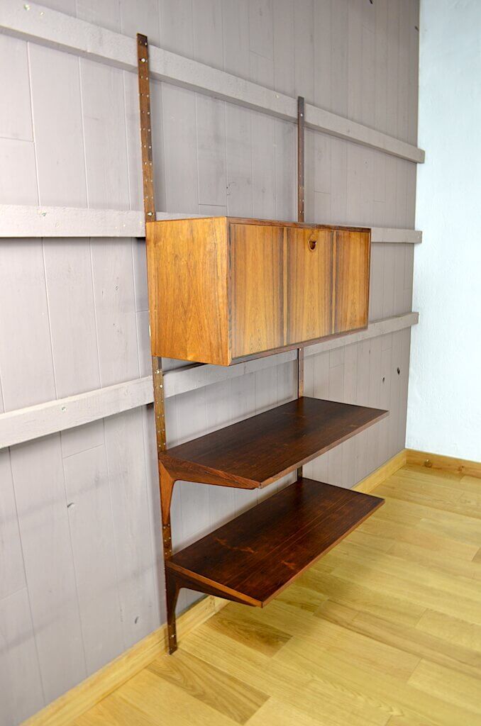 Danish wall system in Rio Poul Cadovius rosewood 1960