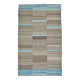 Tapis kilim vintage fait main beige et bleu, style scandinave naturel