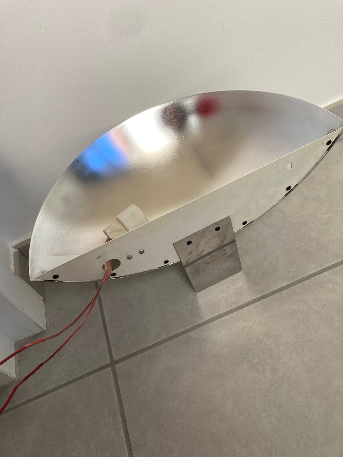 Chrome and glass wall light