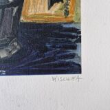 Isis Kischka (1908-1973) - Colour lithograph - Bouquet of flowers