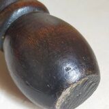 Vintage solid turned wood tripod stool