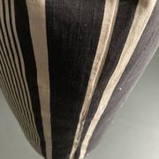 19th century ticking canvas cushion with stripes, 80cm mattress