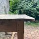 Old farmhouse table made of solid wood