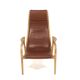 Scandinavian leather armchair, Lamino, Yngve Ekström, Sweden, 1970