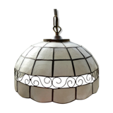 Suspension in mother-of-pearl and vintage brass