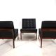France & Son Set of 3 Modular Leather Armchairs by O. Gjerløv-Knudsen/T. Li