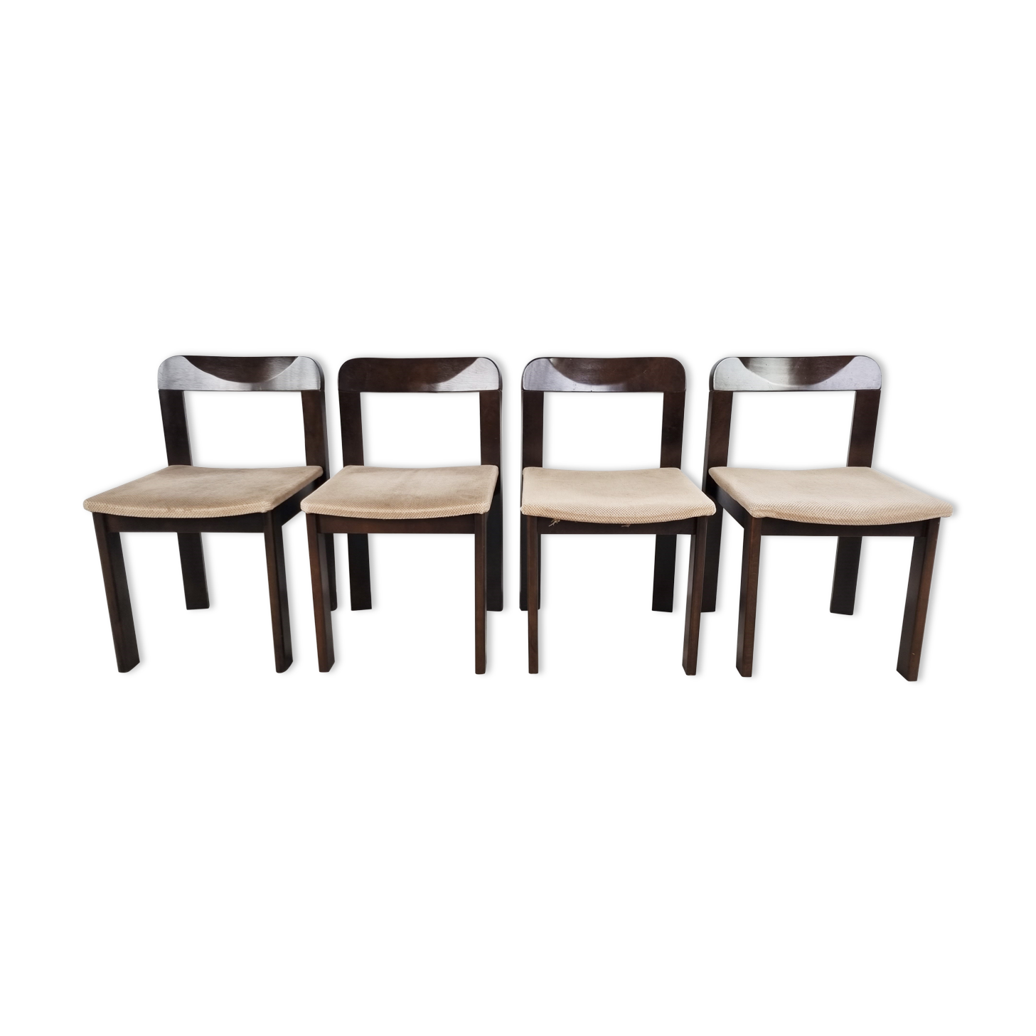 Set of 4 seventies dining chairs