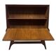 Vintage teak wall cabinet with flap door 1960s design wall unit