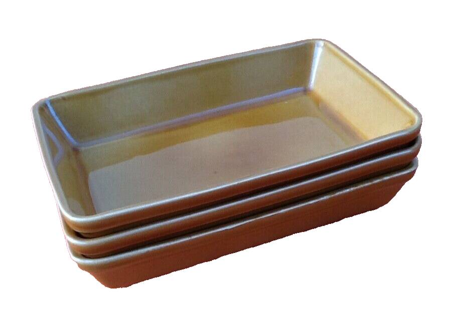 3 rectangular oven dishes BCI (Bretagne Céramique Industrie)