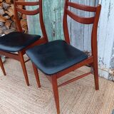 Scandinavian chairs, compass foot, skai