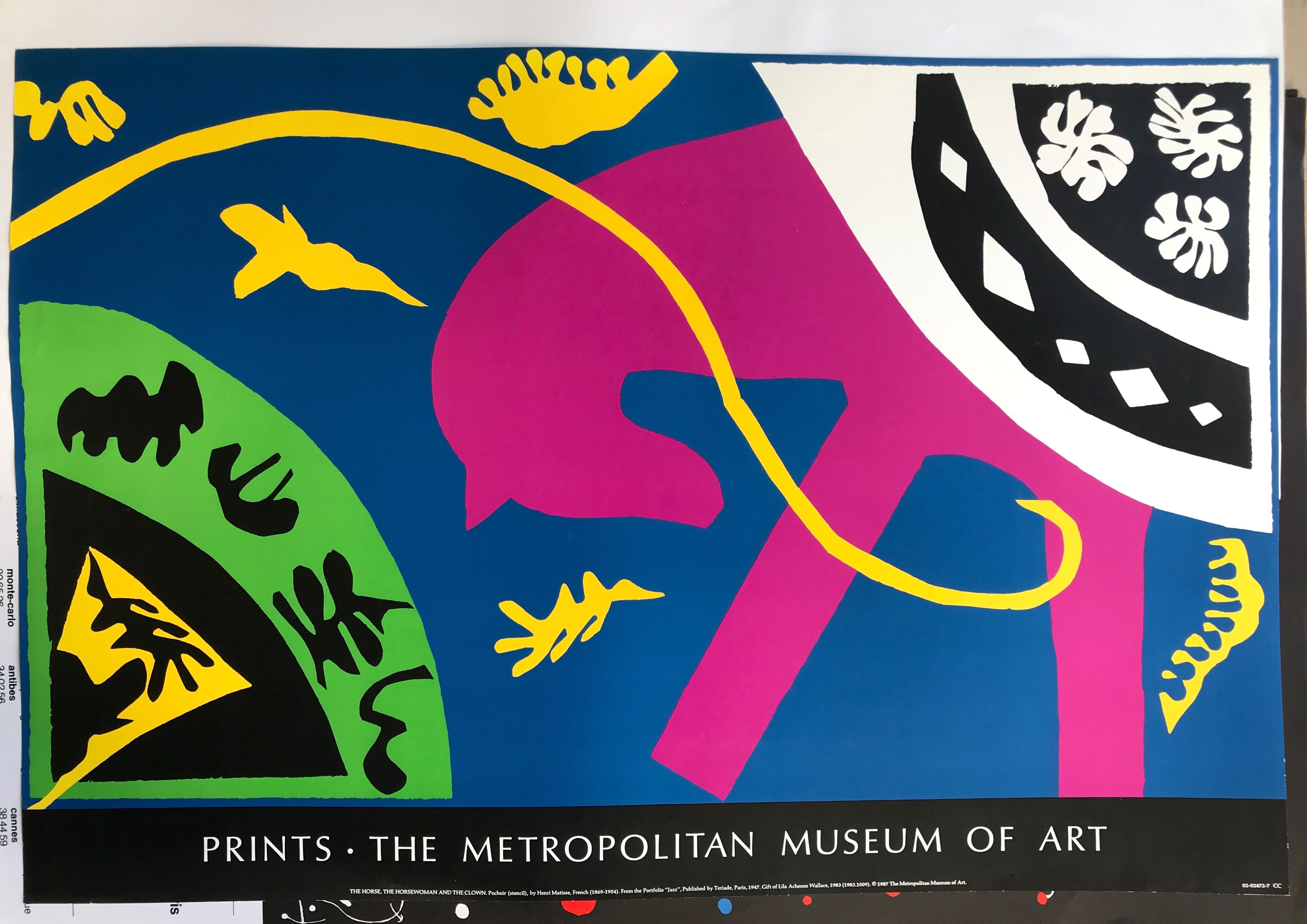 Original exhibition poster after Henri MATISSE, Moma, New York, 1987