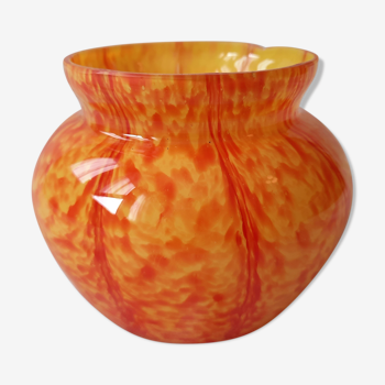 Blown glass vase Art Nouveau Czechia early TWENTY-first