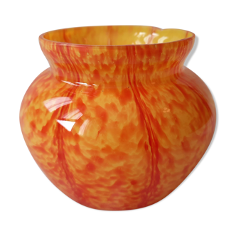 Vase en verre soufflé Art Nouveau Tchéquie début XXIème