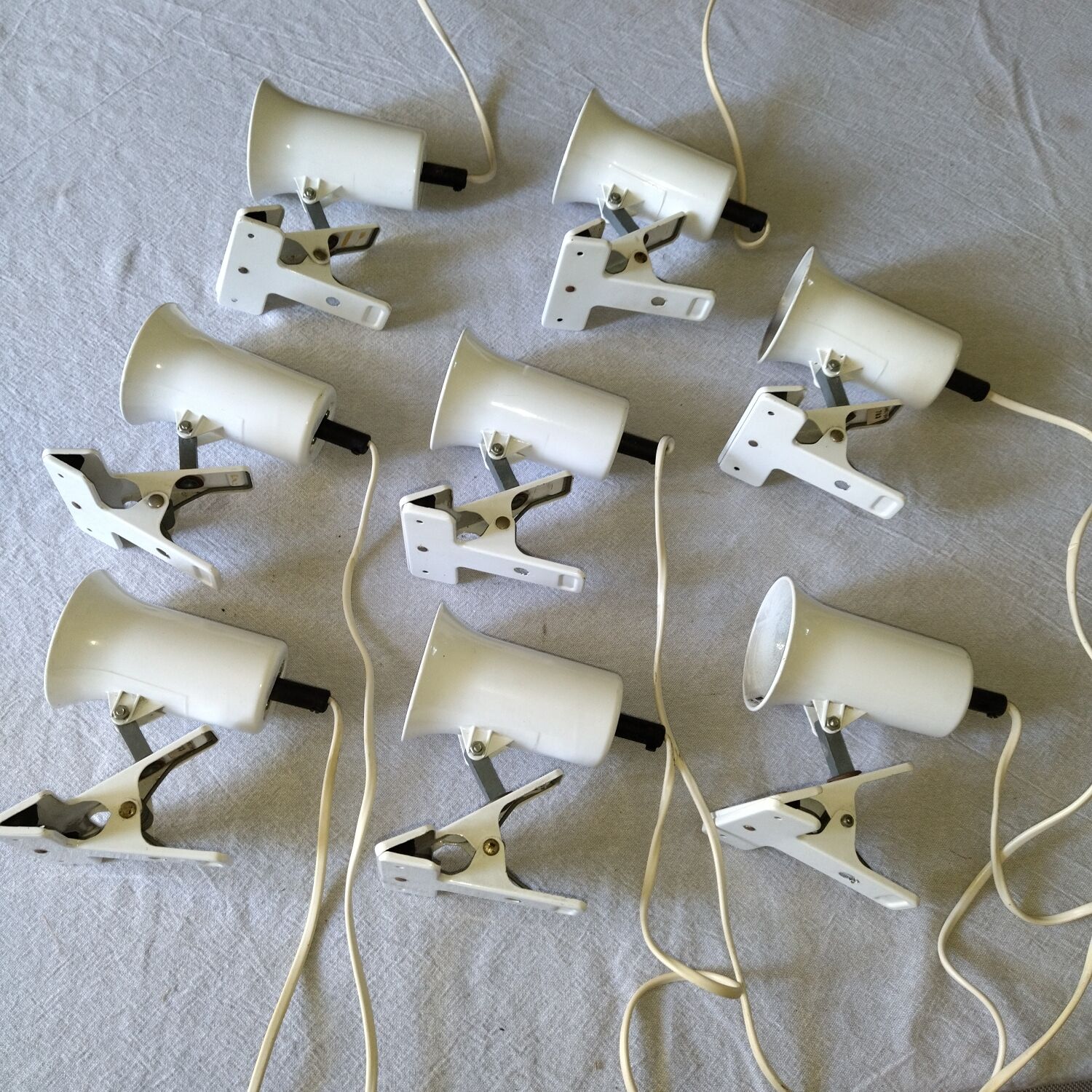 Lot de 8 spots à pince Lita spot applique