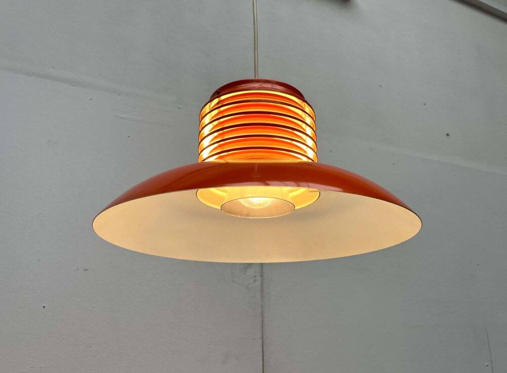 Mid-Century Modern German Space Age Orange Pendant Lamp, 1960s