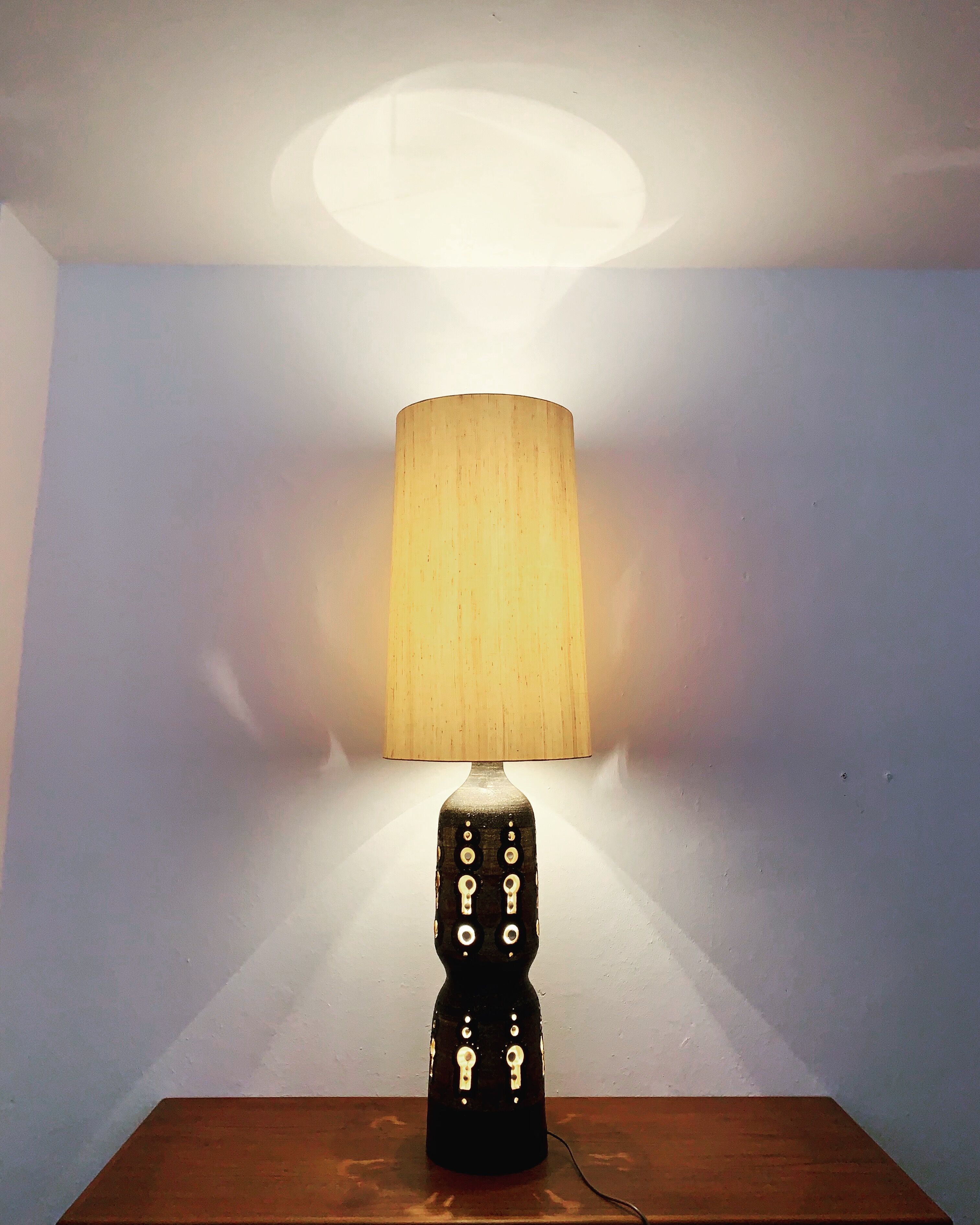 French ceramic floor lamp by Georges Pelletier