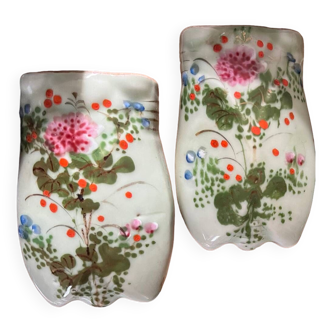 Pair of old Seto Celadon vases