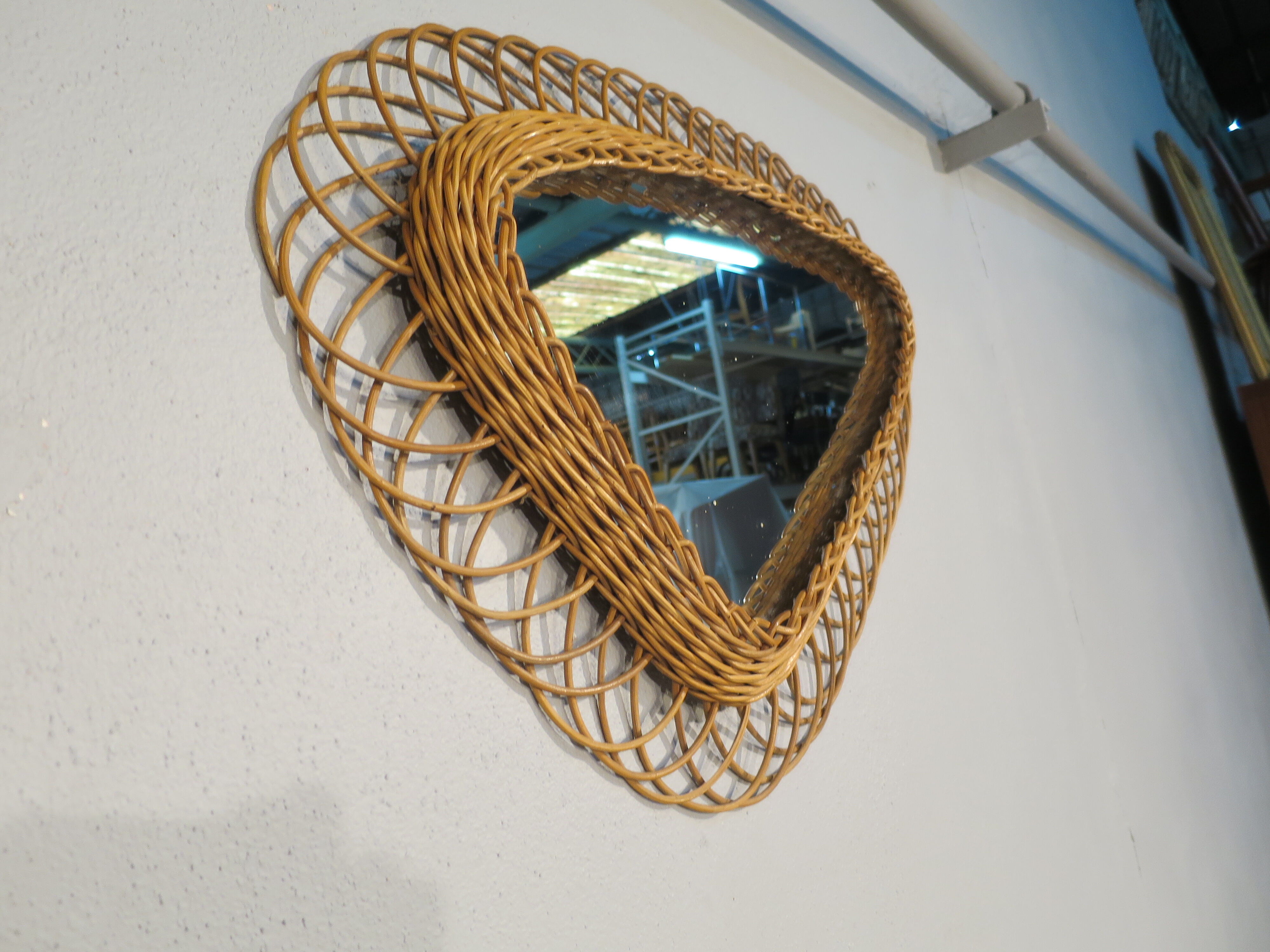 46x65cm rattan mirror