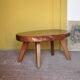Brutalist coffee table made of elm burl, interior decor, living room table.
