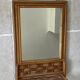 Vintage rattan tablet mirror